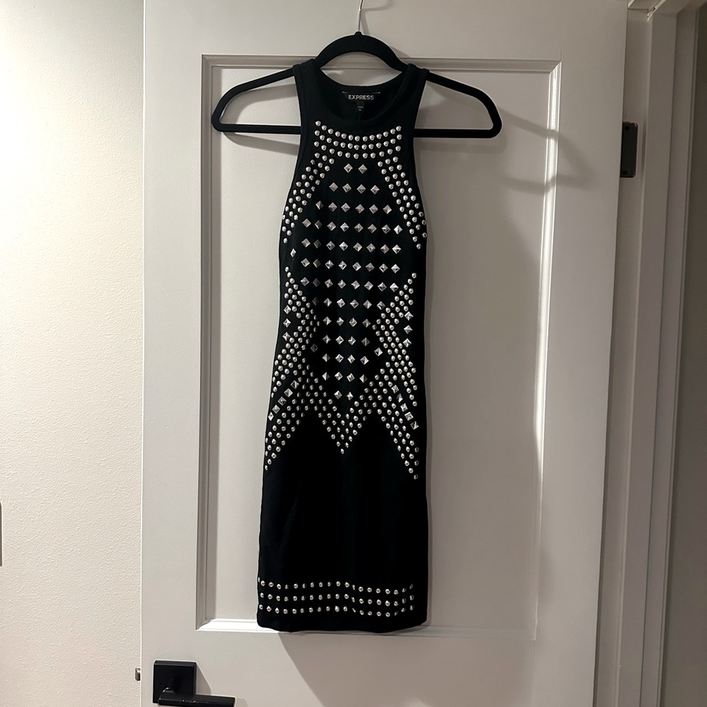 HOT Black studded form fitting dress
